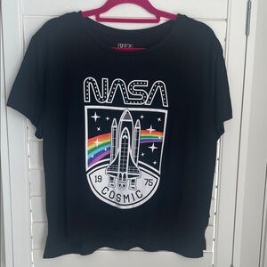 Freeze Black NASA Cosmic Polyester/Rayon T-shirt EUC